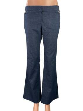 7th Avenue Women's Blue High Rise Flare Bootcut Bell Bottom Trousers Pants 6P